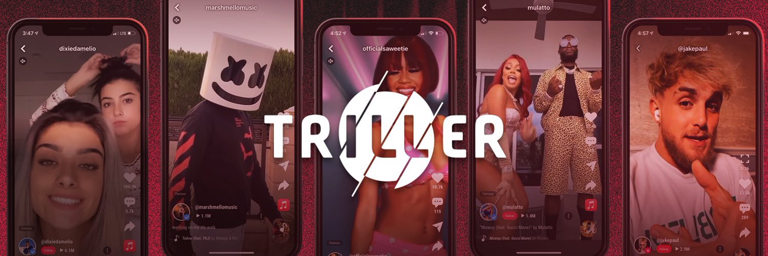 blurry photo of sunset over ocean with logo on top